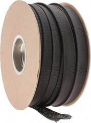 Techflex - Black Braided Expandable Cable Sleeve - 250' Coil Length, -103 to 257°F - Strong Tooling