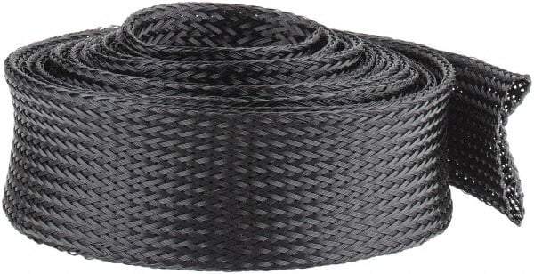 Techflex - Black Braided Expandable Cable Sleeve - 10' Coil Length, -103 to 257°F - Strong Tooling