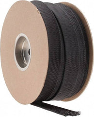 Techflex - Black Braided Expandable Cable Sleeve - 200' Coil Length, -103 to 257°F - Strong Tooling