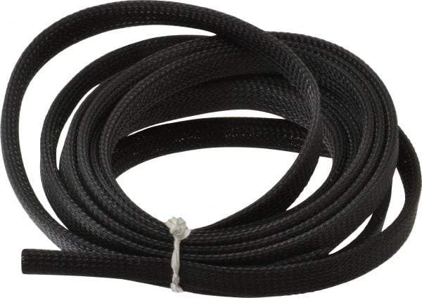 Techflex - Black Braided Expandable Cable Sleeve - 10' Coil Length, -103 to 257°F - Strong Tooling