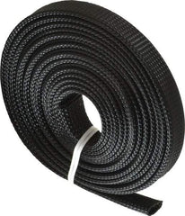 Techflex - Black Braided Expandable Cable Sleeve - 10' Coil Length, -103 to 257°F - Strong Tooling