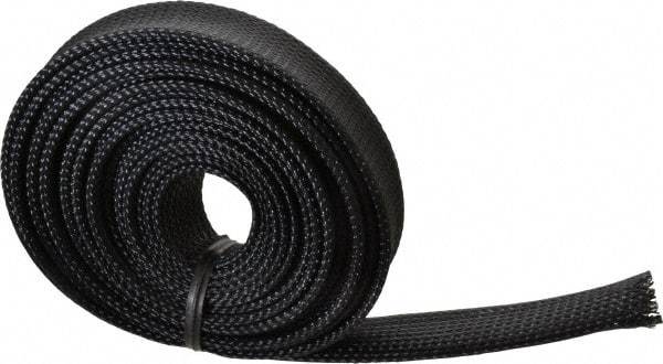 Techflex - Black Braided Expandable Cable Sleeve - 10' Coil Length, -103 to 257°F - Strong Tooling