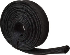 Techflex - Black Braided Expandable Cable Sleeve - 10' Coil Length, -103 to 257°F - Strong Tooling