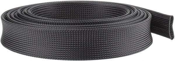 Techflex - Black Braided Expandable Cable Sleeve - 10' Coil Length, -103 to 257°F - Strong Tooling