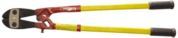 H.K. Porter - 30" OAL, 1/2" Capacity, Bolt Cutter - Round/Center-Cut Head, Fiberglass with Rubber Grips Handle - Strong Tooling