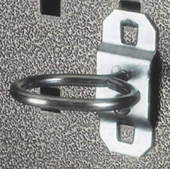 Triton - 1-3/4" ID, 3/16" Diam, 2-1/2" Long Single Ring Tool Holder Pegboard Hook - 2-3/4" Projection, Steel - Strong Tooling