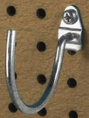 Triton - 2" ID, 3/16" Diam, 2-1/4" Long Curved Pegboard Hook - 2-5/8" Projection, Steel - Strong Tooling