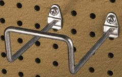 Triton - 2-3/4" ID, 1/4" Diam, 5" Long Double Closed End Loop Pegboard Hook - 5-5/8" Projection, 80° Bend, 2" Bend Length, Steel - Strong Tooling