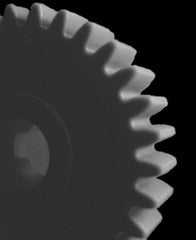 Made in USA - 32 Pitch, 1" Pitch Diam, 1-1/16" OD, 32 Tooth Spur Gear - 3/16" Face Width, 1/4" Bore Diam, 5/8" Hub Diam, 20° Pressure Angle, Acetal - Strong Tooling