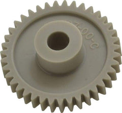 Made in USA - 48 Pitch, 1-5/8" Pitch Diam, 1.708" OD, 39 Tooth Spur Gear - 1/4" Face Width, 5/16" Bore Diam, 43/64" Hub Diam, 20° Pressure Angle, Acetal - Strong Tooling