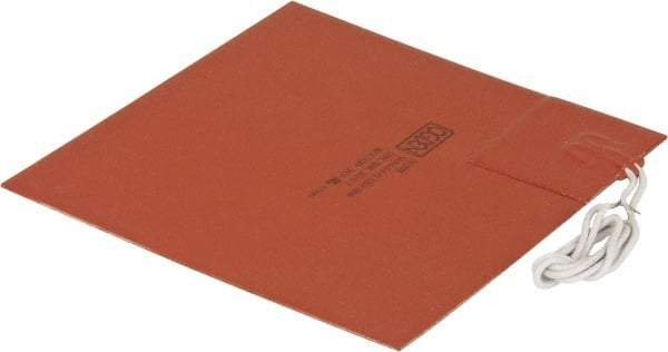 Made in USA - 6" Long x 6" Wide, Square, Silicon Rubber, Standard Heat Blanket - 120 Volt, Adhesive Back, Use with Metal Containers - Strong Tooling