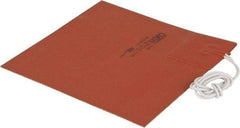 Made in USA - 6" Long x 6" Wide, Square, Silicon Rubber, Standard Heat Blanket - 120 Volt, Plain Back, Use with Metal Containers - Strong Tooling