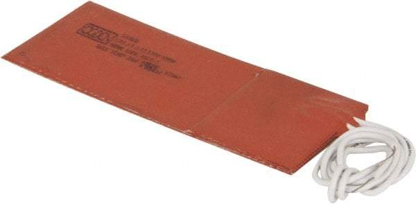 Value Collection - 5" Long x 2" Wide, Rectangular, Silicon Rubber, Standard Heat Blanket - 120 Volt, Adhesive Back, Use with Metal Containers - Strong Tooling