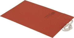 Value Collection - 9" Long x 6" Wide, Rectangular, Silicon Rubber, Standard Heat Blanket - 120 Volt, Adhesive Back, Use with Metal Containers - Strong Tooling