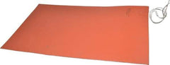 Value Collection - 18" Long x 12" Wide, Rectangular, Silicon Rubber, Standard Heat Blanket - 120 Volt, Adhesive Back, Use with Metal Containers - Strong Tooling