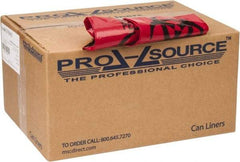 PRO-SOURCE - 10 Gal Capacity, Red, Low-Density Polyethylene, Hazardous Waste Bag - 1.2 mil Thick x 24" Wide x 24" High, Flat Pack - Strong Tooling