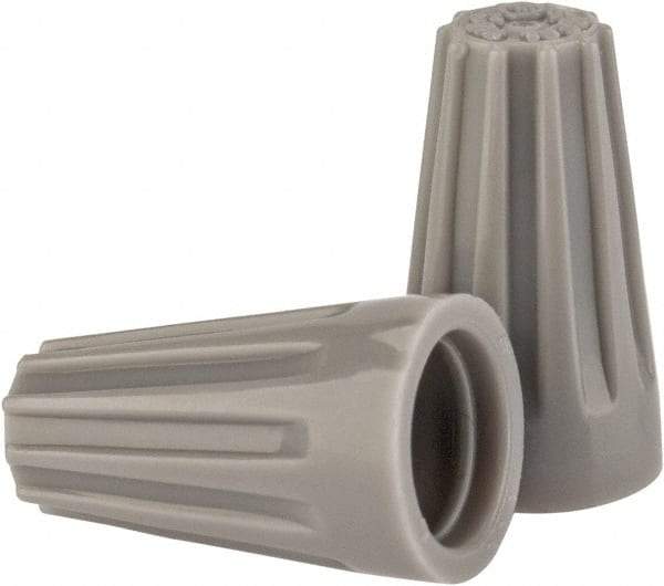 Ideal - 2, 22 to 2, 16 AWG, 300 Volt, Flame Retardant, Standard Twist on Wire Connector - Gray, 221°F - Strong Tooling