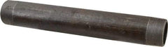 Made in USA - Schedule 80, 1-1/2" Diam x 12" Long Black Pipe Nipple - Threaded - Strong Tooling