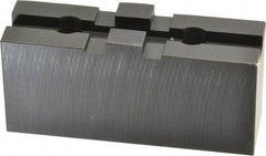 Bison - 8" Chuck Capacity, Tongue & Groove Attachment, Square Soft Lathe Chuck Jaw - 1 Jaw, Steel, 1-3/4" Btw Mount Hole Ctrs, 3-1/2" Long x 1-1/16" Wide x 1.713" High, 5/16" Groove - Strong Tooling