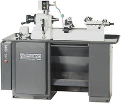 Vectrax - 9" Swing, 36" Between Centers, 220 Volt, Triple Phase Turret Lathe - 1 hp, 4,000 Max RPM, 2-3/16" Bore Diam, 35" Deep x 68" High x 74" Long - Strong Tooling