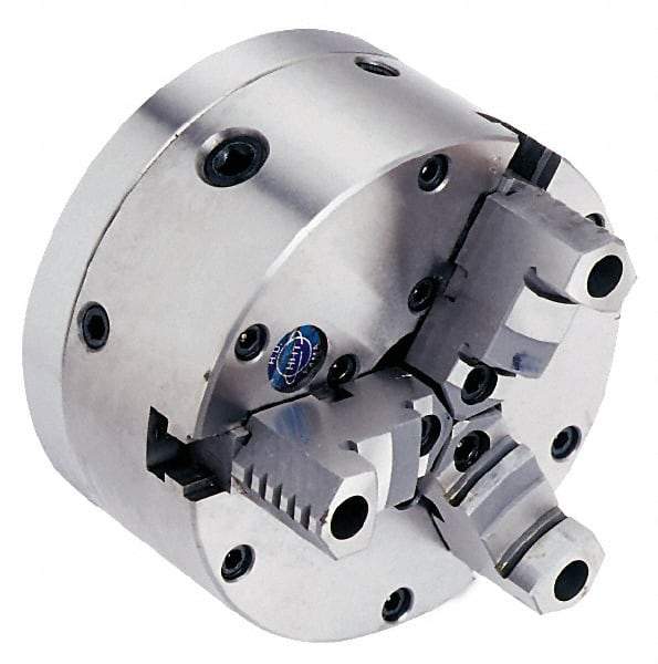 Vectrax - 3 Jaws, 6" Diam, Self Centering Manual Lathe Chuck - Includes Back Plate - Strong Tooling