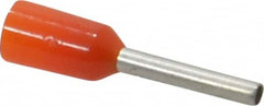 ACI - 22 AWG, Partially Insulated, Crimp Electrical Wire Ferrule - 8mm Long x 1.3mm Diameter Pin, 14mm Overall Length - Strong Tooling