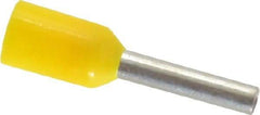 ACI - 18 AWG, Partially Insulated, Crimp Electrical Wire Ferrule - 8mm Long x 1.7mm Diameter Pin, 14.4mm Overall Length - Strong Tooling