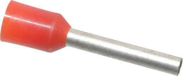 ACI - 16 AWG, Partially Insulated, Crimp Electrical Wire Ferrule - 12mm Long x 2mm Diameter Pin, 18.4mm Overall Length - Strong Tooling