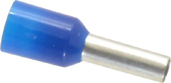 ACI - 14 AWG, Partially Insulated, Crimp Electrical Wire Ferrule - 8mm Long x 2.6mm Diameter Pin, 15mm Overall Length - Strong Tooling