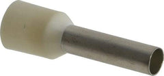 ACI - 8 AWG, Partially Insulated, Crimp Electrical Wire Ferrule - 18mm Long x 4.9mm Diameter Pin, 27-1/2mm Overall Length - Strong Tooling