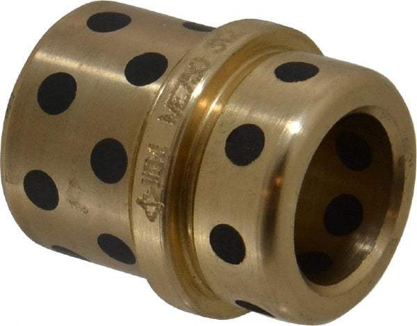 Dayton Lamina - 3/4" ID, 1-1/2" OAL, Die & Mold Shoulder Ejector Bushing - Press-Fit, Self-Lubricating, 1.1255" Body Diam, 1.302" Collar OD, 1" Above Collar, 1/2" Under Collar - Strong Tooling