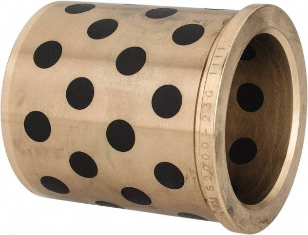 Dayton Lamina - 2" ID x 2-7/8" OAL, Aluminum Bronze, Die & Mold Shoulder Bushing - Shoulder, 2-1/2" Bottom OD, 2-1/2" Top OD, 2.68" Collar OD, 2-11/16" Above Collar - Strong Tooling