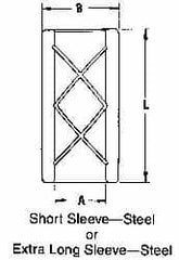 Dayton Lamina - 2" ID, 3" OAL, Steel, Extra Long, Die & Mold Solid Sleeve - 2-1/2" OD - Strong Tooling