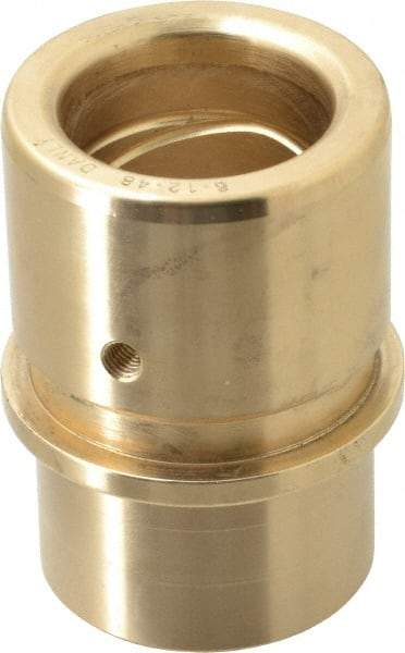 Dayton Lamina - 1-1/2" ID x 3-3/16" OAL, Bronze, Die & Mold Shoulder Bushing - Shoulder, 2.19" Bottom OD, 2" Top OD, 2.345" Collar OD, 2" Under Collar, 1-3/16" Above Collar - Strong Tooling