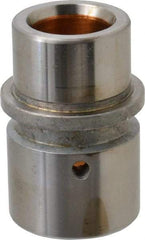 Dayton Lamina - 1" ID x 2-11/16" OAL, Steel, Bronze Plated Die & Mold Shoulder Bushing - Shoulder, 1.72" Bottom OD, 1-1/2" Top OD, 1.845" Collar OD, 1-3/4" Under Collar, 15/16" Above Collar - Strong Tooling