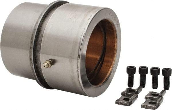 Dayton Lamina - 3" ID x 4-3/8" OAL, Steel, Bronze Plated Die & Mold Shoulder Bushing - Shoulder, 4.19" Bottom OD, 3-3/4" Top OD, 4.283" Collar OD, 2-1/2" Under Collar, 1-7/8" Above Collar - Strong Tooling