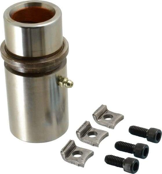 Dayton Lamina - 1-1/4" ID x 4-1/8" OAL, Steel, Bronze Plated Die & Mold Shoulder Bushing - Extra Long Shoulder, 1.94" Bottom OD, 1-3/4" Top OD, 2.095" Collar OD, 3" Under Collar, 1-1/8" Above Collar - Strong Tooling