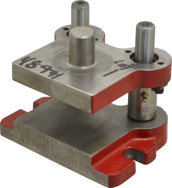 Anchor Danly - 5" Guide Post Length, 1" Die Holder Thickness, 5" Radius, Kick Press Semi Steel Die Set - 6" Overall Width x 4-11/16" Overall Depth - Strong Tooling