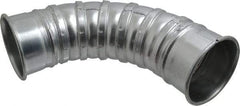 Made in USA - 4" ID Galvanized Duct Fitting - 7.32" Long, 24 Gage - Strong Tooling