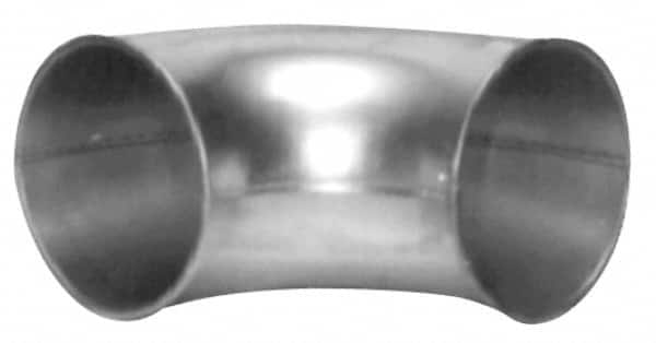 Made in USA - 4" ID Galvanized Duct 45° Elbow - 6.22" Long, 22 Gage - Strong Tooling