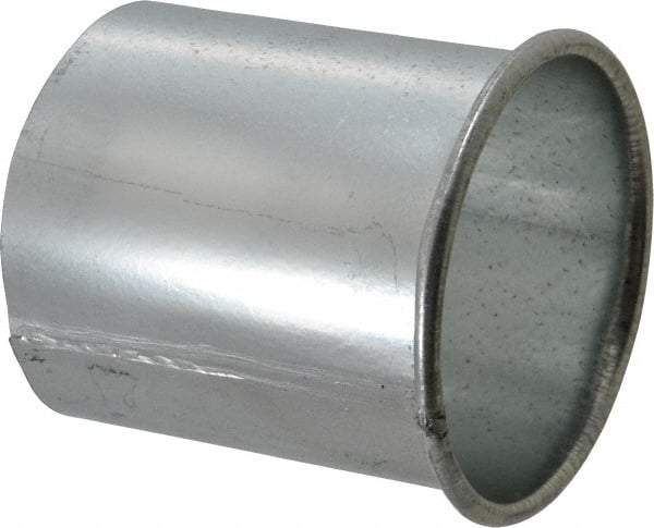 Made in USA - 4" ID Galvanized Duct Adapter - 4" Long, 22 Gage - Strong Tooling