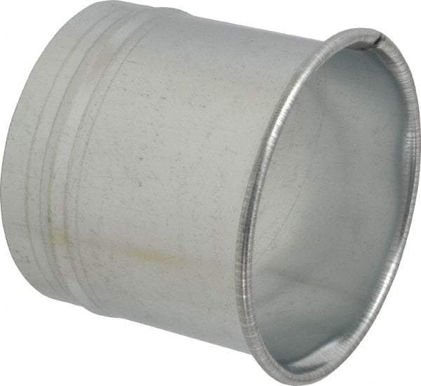 Made in USA - 5" ID Galvanized Duct Hose Adapter - 4" Long, 24 Gage - Strong Tooling