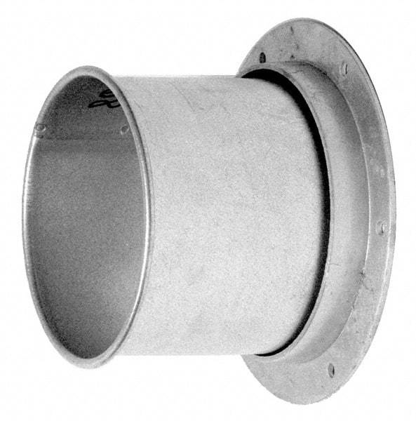 Made in USA - 8" ID Galvanized Duct Flange Adapter - 5" Long, 24 Gage - Strong Tooling