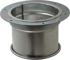 Made in USA - 5" ID Galvanized Duct Flange Adapter - 5" Long, 24 Gage - Strong Tooling