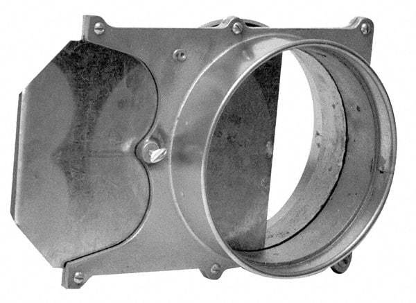 Made in USA - 8" ID Galvanized Duct Blast Gate - 11.12" Long, 24 Gage - Strong Tooling