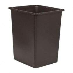 Rubbermaid - 56 Gal Brown Rectangle Trash Can - Polyethylene, 31-1/8" High x 25-1/2" Long x 22-3/4" Wide - Strong Tooling