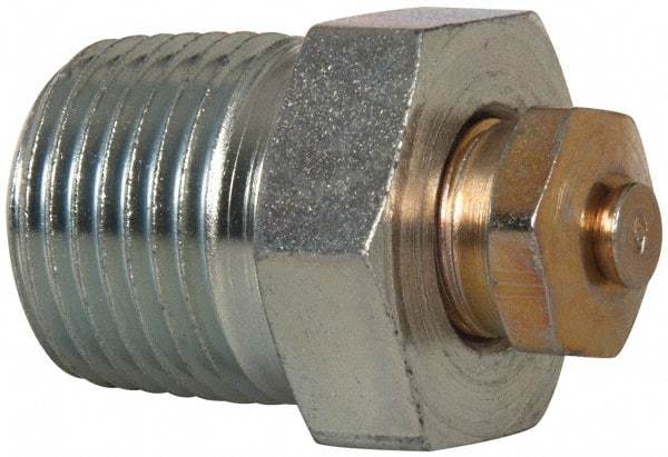 LDI Industries - 1/2-14 Thread, 15 to 25 psi Relief Pressure, Steel, Relief Vent - 1-3/8" High, 22.35mm Hex Flats Diam - Strong Tooling