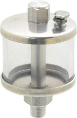 LDI Industries - 1 Outlet, Polymer Bowl, 40.7 mL No Flow Control Oil Reservoir - 1/8 NPTF Outlet, 1-3/4" Diam x 2-15/16" High, 60°C Max - Strong Tooling