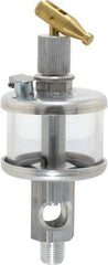 LDI Industries - 1 Outlet, Polymer Bowl, 18.5 mL Manual-Adjustable Oil Reservoir - 1/8 NPTF Outlet, 1-1/2" Diam x 4-9/16" High, 71.11°C Max - Strong Tooling