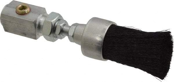 LDI Industries - 1" Width/Diam, PTF Thread Oil Reservoir Lubrication Brushes - 1-5/8" Bristle Length, 250°F, 3-5/8" Length Under Mounting Thread, Straight Shank - Strong Tooling